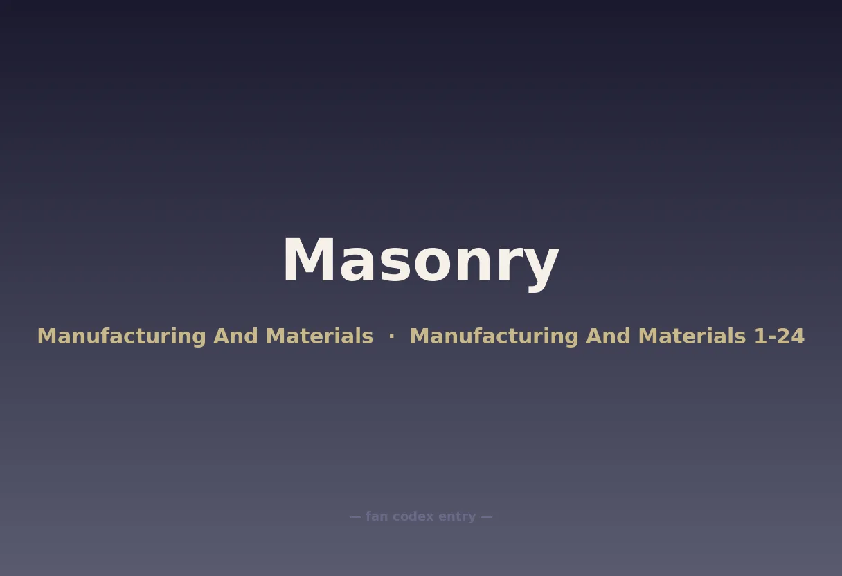 Masonry