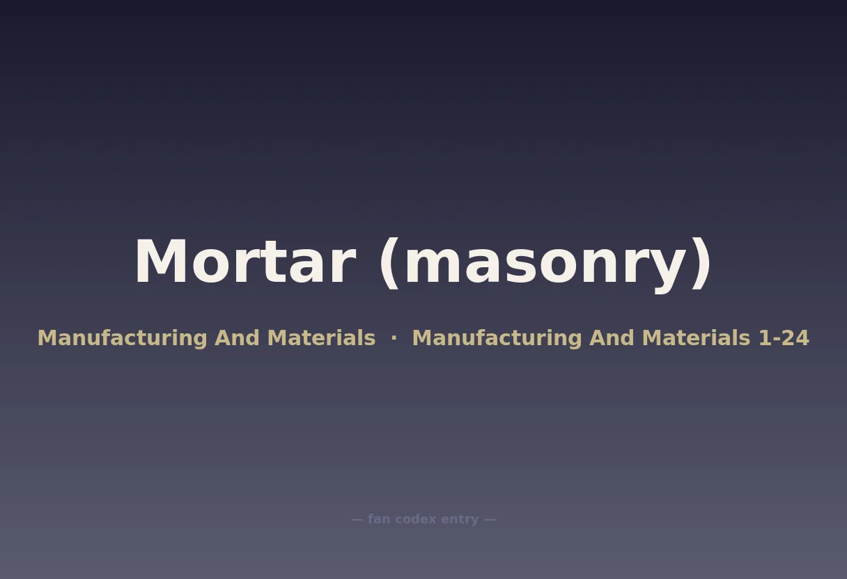 Mortar (masonry)