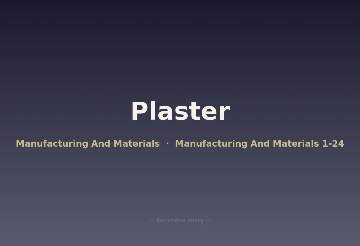 Plaster