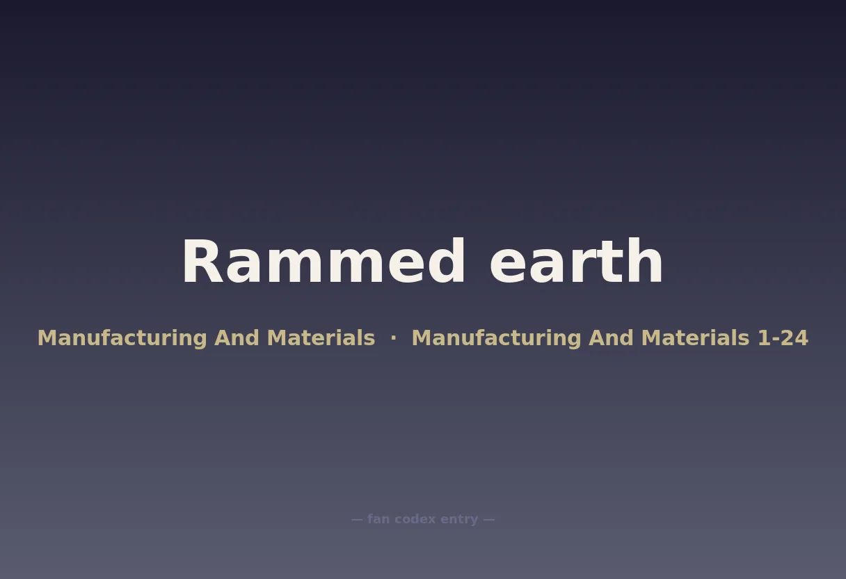 Rammed earth