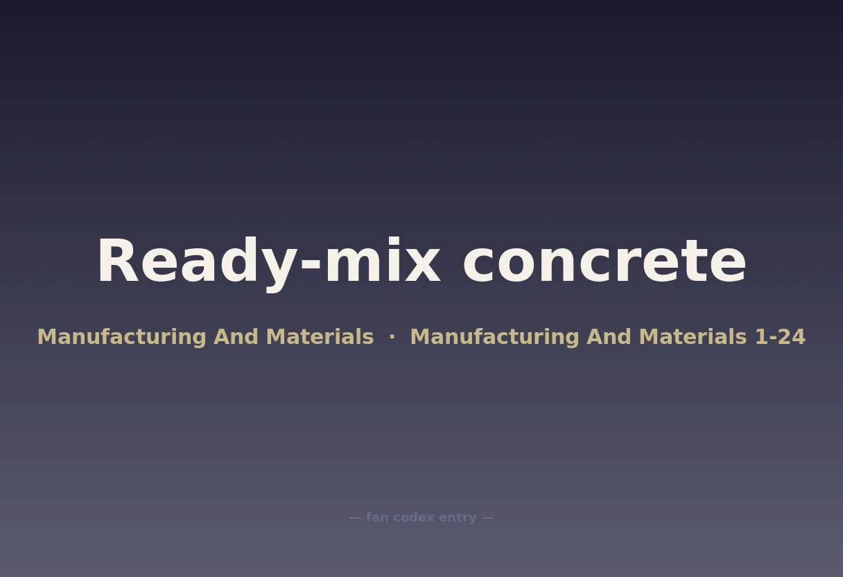 Ready-mix concrete