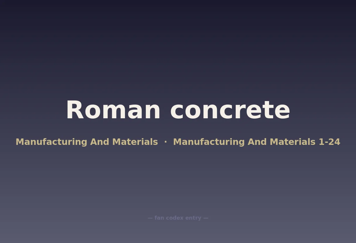 Roman concrete
