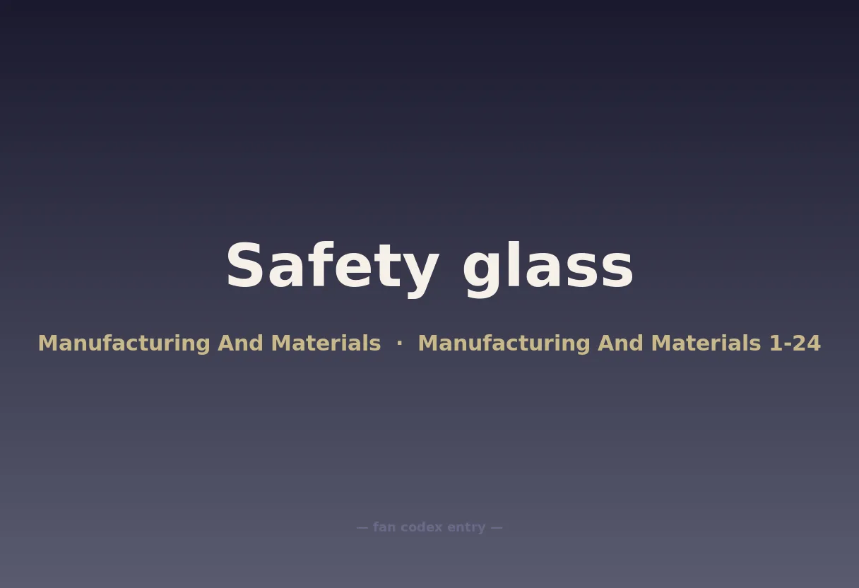 Safety glass