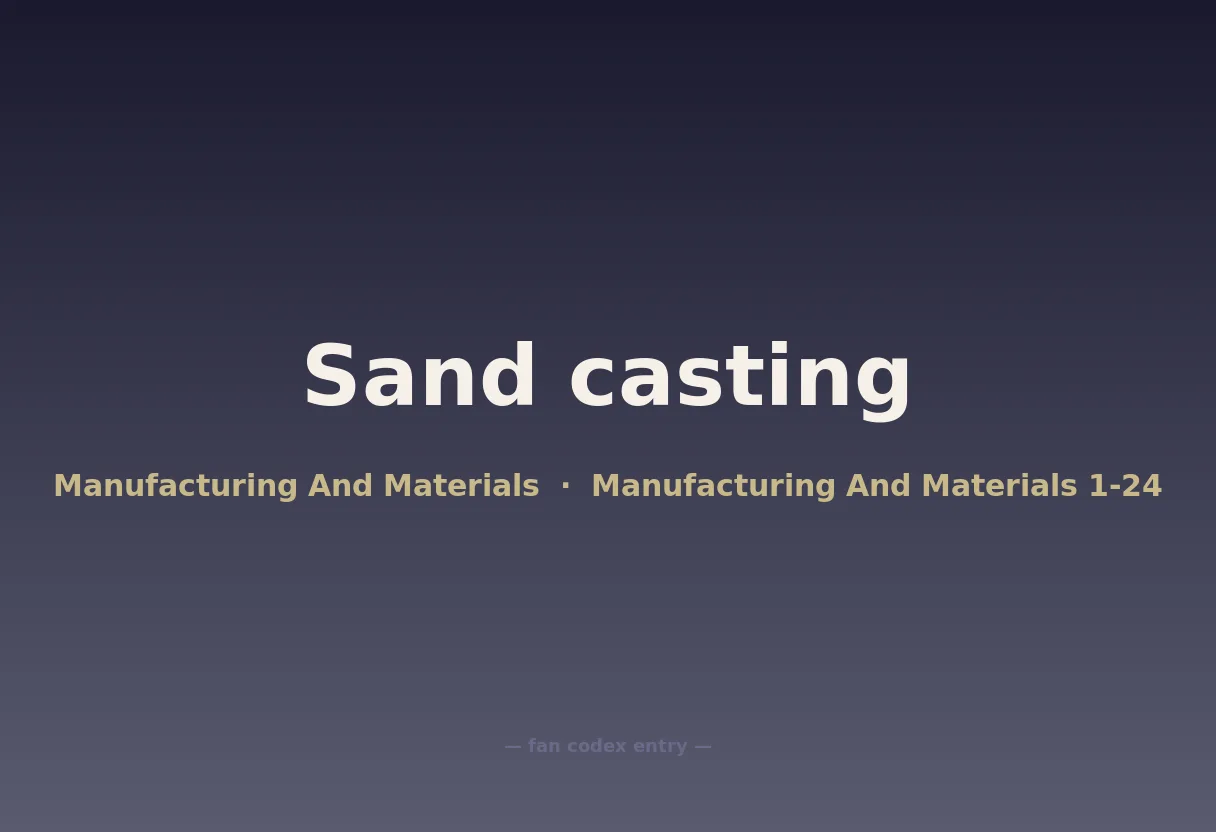 Sand casting
